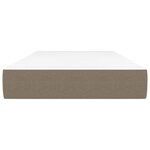 vidaXL Matelas de lit à ressorts ensachés Taupe 100x200x20 cm Tissu