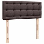 vidaXL Sommier à lattes de lit et matelas marron foncé 120x190cm tissu