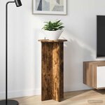 vidaXL Support de Plante 2 pièces Chêne fumé 40 x 40 x 80 cm