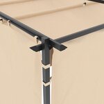 vidaXL Tonnelle avec rideaux 3x3 m Crème Acier