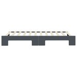 vidaXL Lit de jour avec gigogne sans matelas gris foncé 100x200 cm