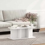 vidaXL Table basse Blanc 80 x 39 5 x 33 5 cm Bois massif en pin