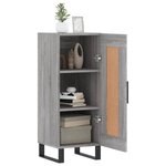vidaXL Buffet Sonoma gris 34 5x34x90 cm Bois d'ingénierie