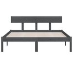 vidaXL Cadre de lit Gris Bois de pin massif 140x200 cm