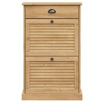 vidaXL Armoire à chaussures VIGO 60x35x96 cm bois massif de pin