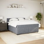 vidaXL Sommier à lattes de lit et matelas Gris foncé 180x200cm Velours