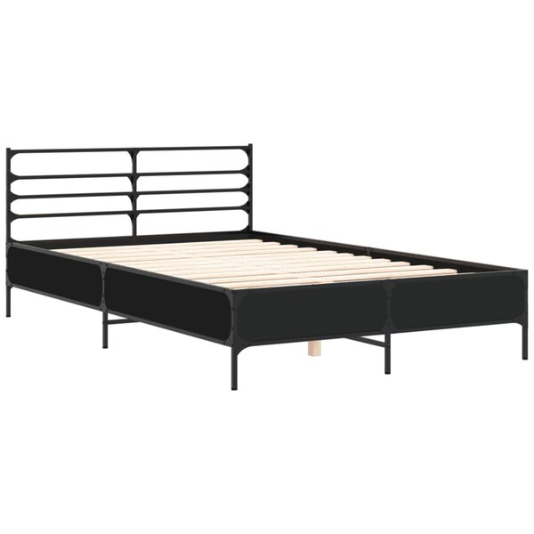 vidaXL Cadre de lit sans matelas noir 120x200 cm
