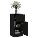 vidaXL Buffets 2 Pièces noir 30x30x70 cm bois d'ingénierie