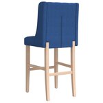 vidaXL Chaises de bar lot de 2 bois massif d'hévéa et tissu