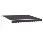 vidaXL Auvent Rétractable Anthracite 250 x 200 cm tissu