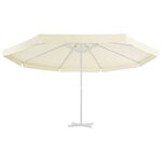 vidaXL Tissu de remplacement pour parasol d'extérieur Sable 515 cm