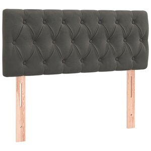 vidaXL Tête de lit Gris foncé 100x7x78/88 cm Velours