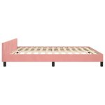 VidaXL Cadre de lit et tête de lit sans matelas rose 180x200cm velours