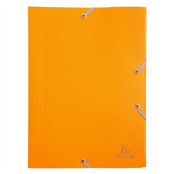 Chemise à élastique 3 rabats Polypropylène 4/10e Opaque Eco - A4 - Jaune x 30 EXACOMPTA