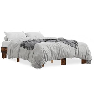 vidaXL Cadre de lit sans matelas chêne fumé 140x200 cm