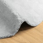 vidaXL Tapis HUARTE à poils courts doux et lavable gris Ø 80 cm