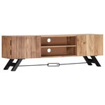 vidaXL Meuble TV 140 x 30 x 45 cm Bois d'acacia massif