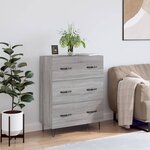 vidaXL Buffet sonoma gris 69 5x34x90 cm bois d'ingénierie