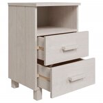vidaXL Tables de chevet HAMAR 2 Pièces Blanc 40x35x62 cm Bois massif