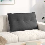 vidaXL Coussin de Dos Gris foncé 80 x 50 cm Tissu en velours côtelé