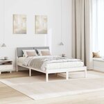 vidaXL Cadre de lit avec tête de lit Blanc et gris clair 120 x 190 cm