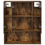 vidaXL Armoire Miroir de Salle de Bain Chêne fumé 60 x 14.5 x 70 cm