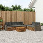 vidaXL Ensemble de canapés d'extérieur 6 Pièces Naturel et Anthracite