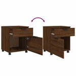 vidaXL Classeur mobile avec roues Chêne marron 45x38x54 cm Bois