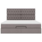 VidaXL Cadre de lit ottoman avec matelas taupe 160x200 cm tissu