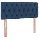 vidaXL Lit avec rangement et matelas avec matelas Bleu 120 x 190 cm