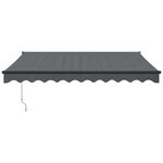 vidaXL Auvent rétractable automatique anthracite 3x2 5 m