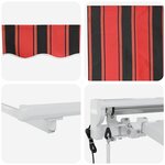 vidaXL Auvent Rétractable Rayure Multicolore 350x200 cm tissu