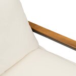vidaXL banc avec coussin Beige et blanc crème 115 x 65 x 72 cm Rotin