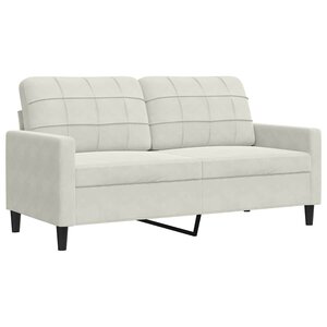 vidaXL Canapé à 2 places Crème 140 cm Velours