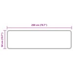 vidaXL Coureur de Tapis MARSA Blanc 50 x 200 cm Polyester et PVC