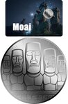 Monnaie MOAI 1/1000 Oz Platine 12$ Liberia 2026