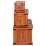 vidaXL Coffres de rangement 3 Pièces Bois d'acacia solide
