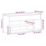 vidaXL Banc à chaussures blanc brillant 102x30 5x45 cm bois ingénierie