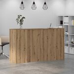 vidaXL Bureau réception chêne artisanal 180x50x103 5cm bois ingénierie