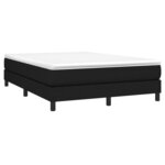 vidaXL Sommier à lattes de lit avec matelas Noir 160x200 cm Tissu