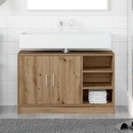 vidaXL Meuble sous lavabo Chêne artisanal 90x29x55 cm Bois d'ingénierie