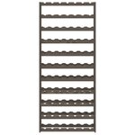 vidaXL Casier à bouteilles pour 77 bouteilles gris bois pin solide