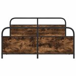 vidaXL Cadre de lit en métal sans matelas chêne fumé 193x203 cm