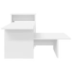 vidaXL Table console Blanc 91 5 x 35 x 38 5 cm Bois d'ingénierie