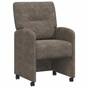 vidaXL Chaises de Salle à Manger avec Roues 2 pc Simili cuir suédé