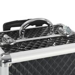 Vidaxl chariot à maquillage 35x29x45 cm noir aluminium