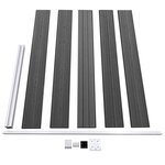 vidaXL Ensemble de panneau de clôture WPC 699x105 cm Noir