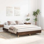 vidaXL Cadre de lit sans matelas chêne marron 150x200 cm