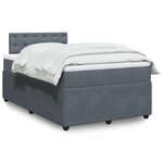 vidaXL Sommier à lattes de lit et matelas gris foncé 120x190cm velours