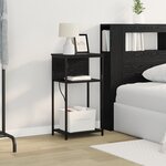 vidaXL Cabinet de chevet Chêne noir 28.1 x 40.9 x 75 cm